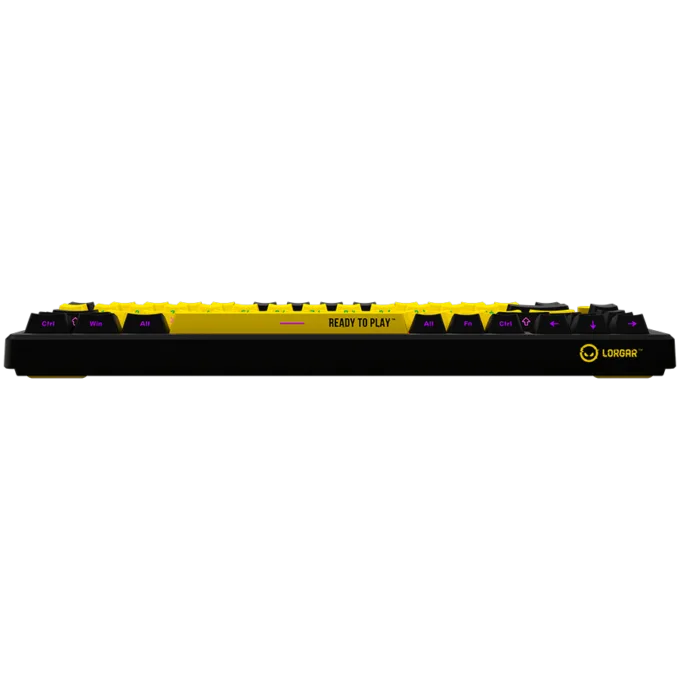 LORGAR KBP7075W, Wireless 75% Mechanical Gaming Keyboard Pro, Black/yellow, EN layout — image 5