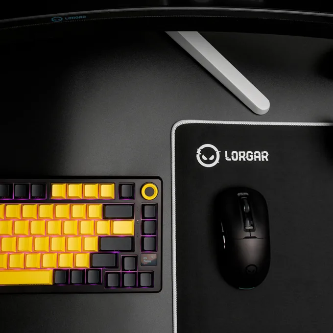 LORGAR KBP7075W, Wireless 75% Mechanical Gaming Keyboard Pro, Black/yellow, EN layout — image 11