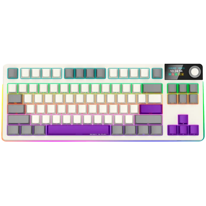 LORGAR KBP70TKLW, Wireless TKL Mechanical Gaming Keyboard Pro, Beige, EN layout — image 1