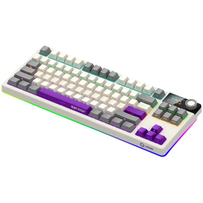 LORGAR KBP70TKLW, Wireless TKL Mechanical Gaming Keyboard Pro, Beige, EN layout — image 2