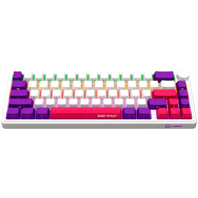 LORGAR KBP70MW, Wireless 65% Mechanical Gaming Keyboard Pro, White, EN layout — image 3