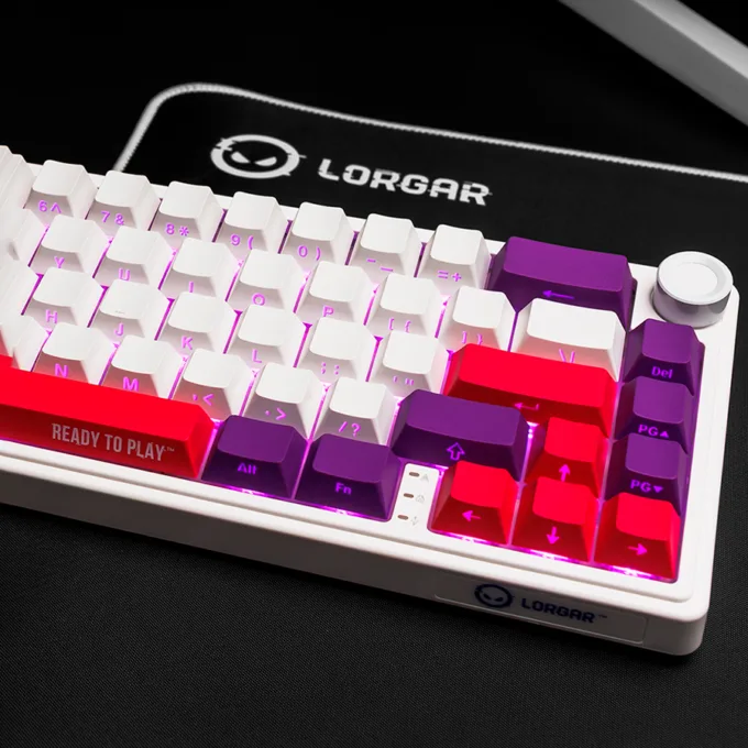 LORGAR KBP70MW, Wireless 65% Mechanical Gaming Keyboard Pro, White, EN layout — image 12