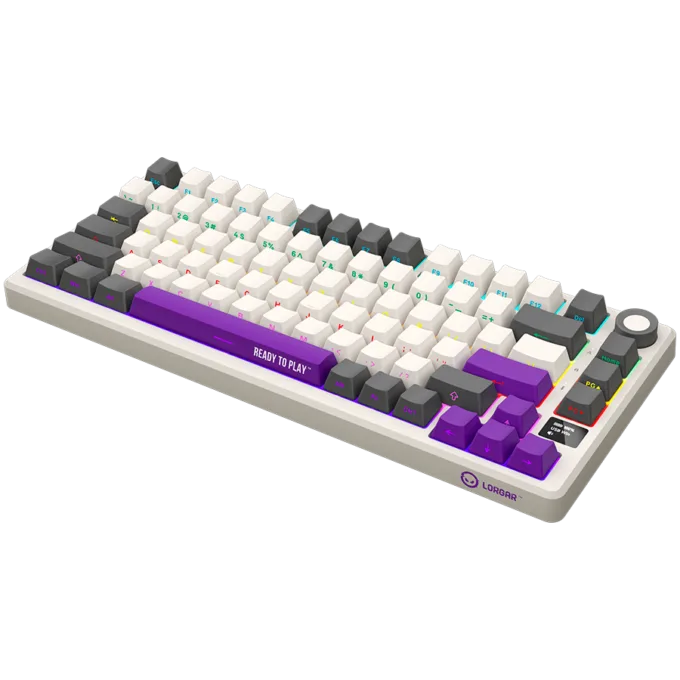 LORGAR KBP7075W, Wireless 75% Mechanical Gaming Keyboard Pro, Beige, EN layout — image 2