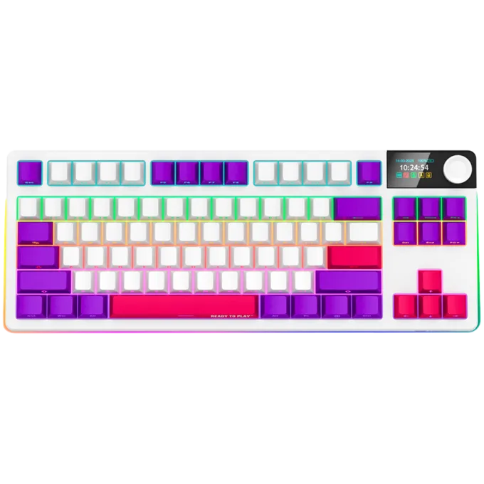 LORGAR KBP70TKLW, Wireless TKL Mechanical Gaming Keyboard Pro, White, EN layout — image 1
