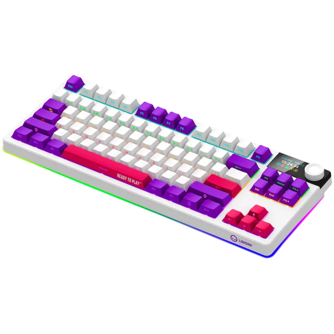 LORGAR KBP70TKLW, Wireless TKL Mechanical Gaming Keyboard Pro, White, EN layout — image 2
