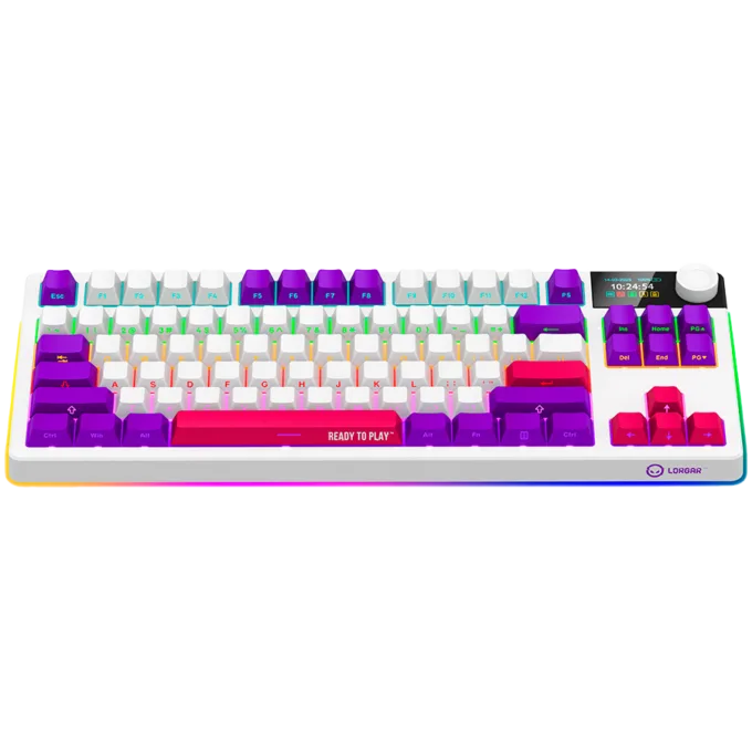 LORGAR KBP70TKLW, Wireless TKL Mechanical Gaming Keyboard Pro, White, EN layout — image 3