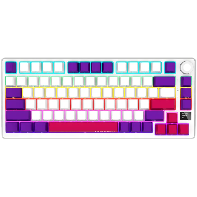 LORGAR KBP7075W, Wireless 75% Mechanical Gaming Keyboard Pro, White, EN layout — image 1
