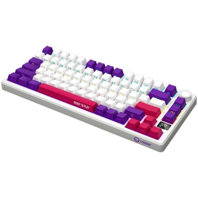LORGAR KBP7075W, Wireless 75% Mechanical Gaming Keyboard Pro, White, EN layout — image 2