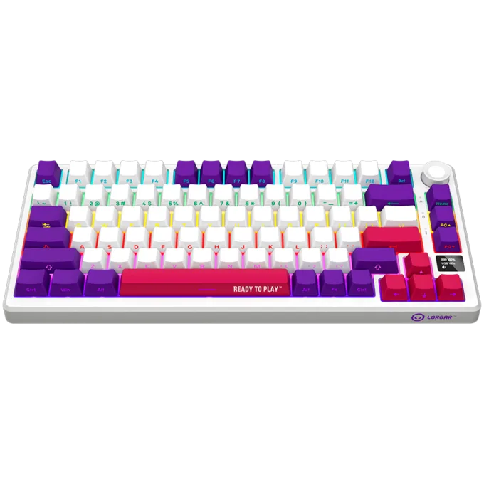 LORGAR KBP7075W, Wireless 75% Mechanical Gaming Keyboard Pro, White, EN layout — image 3
