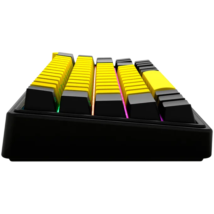 LORGAR KBP70MW, Wireless 65% Mechanical Gaming Keyboard Pro, Black/yellow, EN layout — image 4