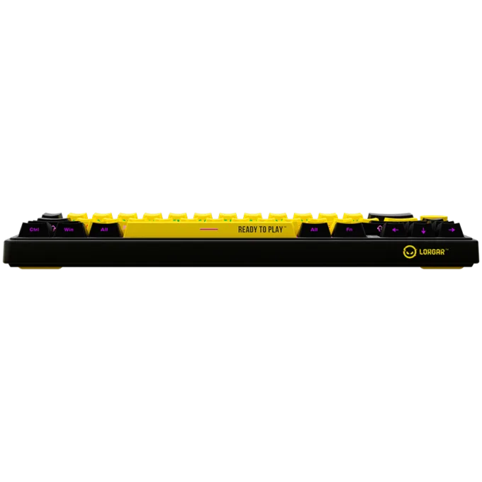LORGAR KBP70MW, Wireless 65% Mechanical Gaming Keyboard Pro, Black/yellow, EN layout — image 5