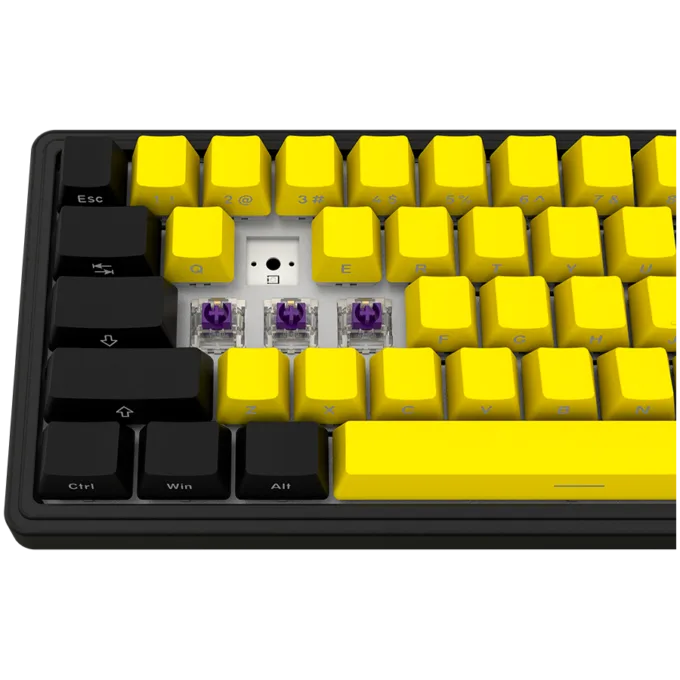 LORGAR KBP70MW, Wireless 65% Mechanical Gaming Keyboard Pro, Black/yellow, EN layout — image 8