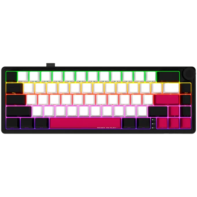 LORGAR KBP70MW, Wireless 65% Mechanical Gaming Keyboard Pro, Black/red, EN layout — image 1