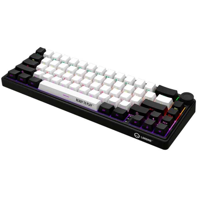 LORGAR KBP70MW, Wireless 65% Mechanical Gaming Keyboard Pro, Black/red, EN layout — image 7