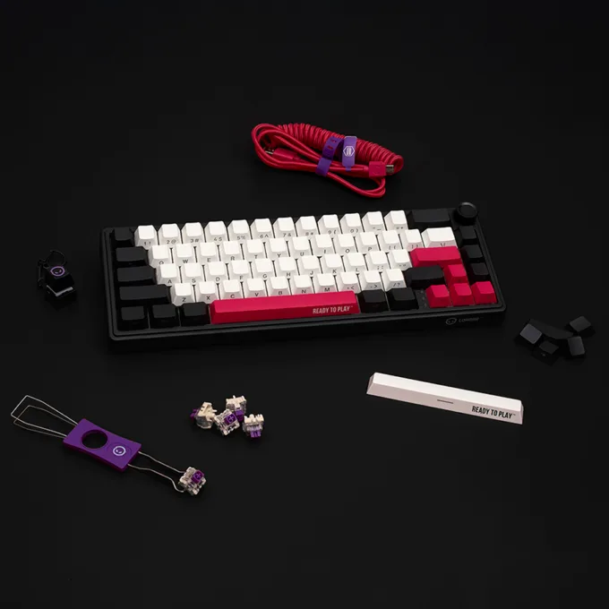 LORGAR KBP70MW, Wireless 65% Mechanical Gaming Keyboard Pro, Black/red, EN layout — image 15
