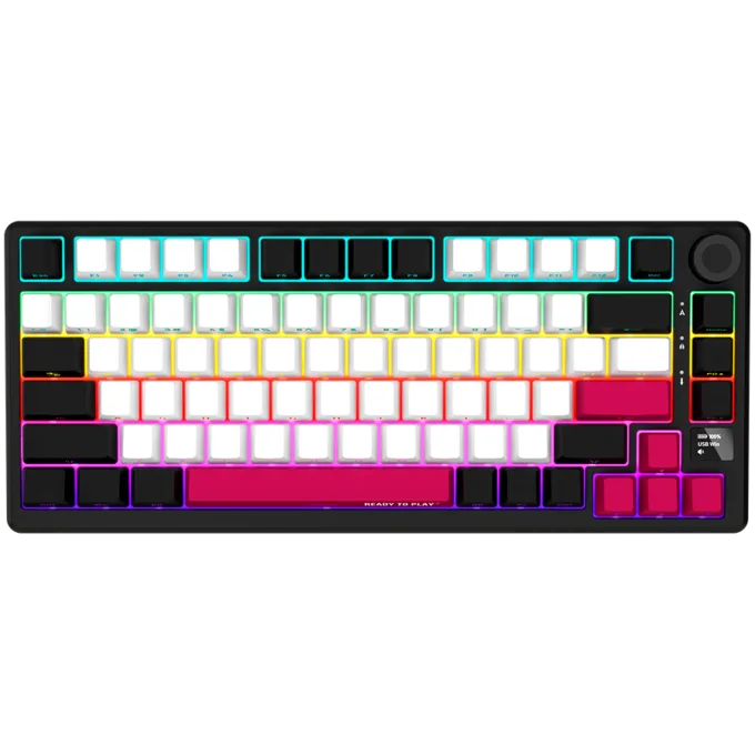 LORGAR KBP7075W, Wireless 75% Mechanical Gaming Keyboard Pro, Black/red, EN layout — image 1