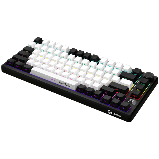 LORGAR KBP7075W, Wireless 75% Mechanical Gaming Keyboard Pro, Black/red, EN layout — image 7