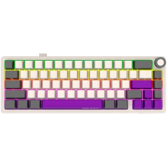 LORGAR KBP70MW, Wireless 65% Mechanical Gaming Keyboard Pro, Beige, EN layout — image 1
