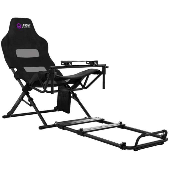 LORGAR FLEX RAF1, Sim Racing Cockpit Advanced, Foldable, 150x72x113 cm-playing, 38x72x126cm-folded, Black — image 1