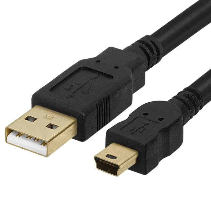 GR-KABEL PU-365 USB Mini Cable – 4-Pin 1.8m USB-B Mini to USB-A Double Shielded — image 1