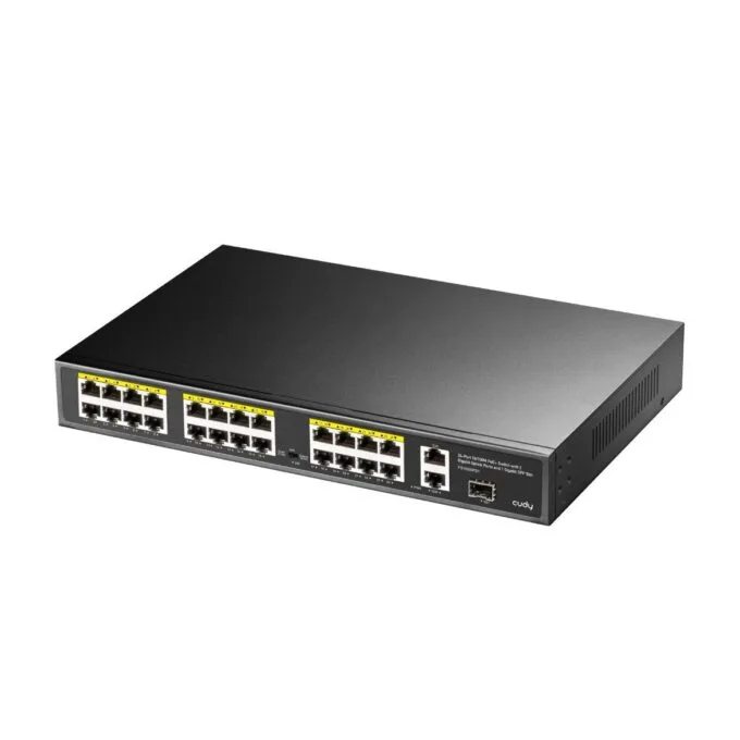 Cudy Switch PoE Fast Ethernet 24 PoE + 2 GbE + 1SFP 300W FS1026PS1 — image 2
