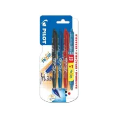 PILOT BLISTER 3 RIXION BALL +1 FRIXION CLICKER- MEDIUM - 0.7 BLACK/BLUE/RED + FRIXION CLICKER BLUE