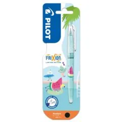 PILOT BLISTER FRIXION BALL FANCY POOL PARTY 26 WATERMELON SOFT GREEN BODY R.BALL 0.7MM BLACK INK