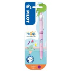 PILOT BLISTER FRIXION BALL FANCY POOL PARTY 26 ICE CREAM SOFT PINK BODY R.BALL 0.7MM VIOLET INK