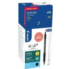 PILOT G2 - GEL INK ROLLER - VALUE PACK BOX X 20 - FINE 0.5 MM - BLACK