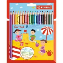 STABILO TRIO THICK PENCIL 18 PCS WALLET