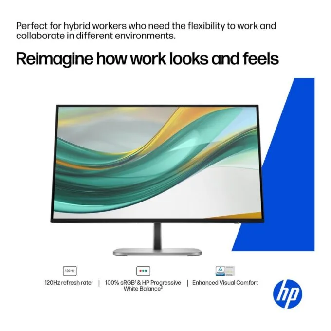 HP Series 5 Pro 527pf 27-inch FHD IPS Monitor – 120Hz, 5ms, USB Hub, HDMI 1.4, DP 1.2, Ergonomic Stand (B28F5UT) — image 4