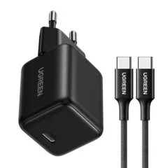 Ugreen X513 30W GaN 1x USB-C + USB-C cable 1m - black