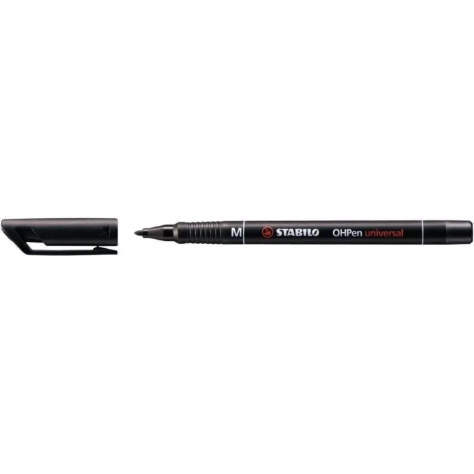 STABILO OHPEN UNIVERSAL PERMANET BLACK MEDIUM — image 1