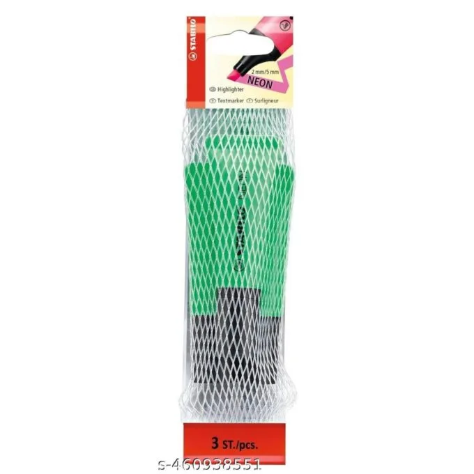 STABILO NEON 3 PCS GREEN — image 1