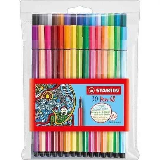 STABILO PEN 68 30 PIECES WALLET (24+6 NEON) — image 1