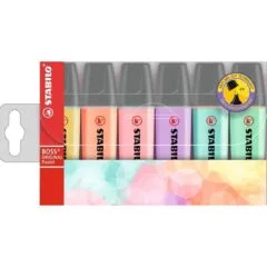 STABILO BOSS ORIGINAL PASTEL WALLET OF 6 PCS