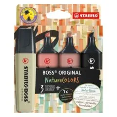 STABILO BOSS ORIGINAL NATURE COLORS WALLET OF 4 PCS