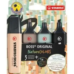 STABILO BOSS ORIGINAL NATURE COLORS WALLET OF 4 PCS