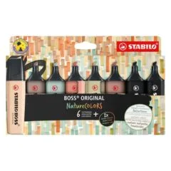 STABILO BOSS ORIGINAL NATURE COLORS WALLET OF 8 PCS