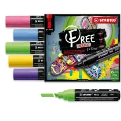 STABILO FREE ACRYLIC MARKER SEASIDE ARTY WALLET OF 5 PCS T800