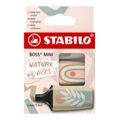 STABILO BOSS MINI NATURE VIBES CARDBOARD WALLET OF 3 PCS