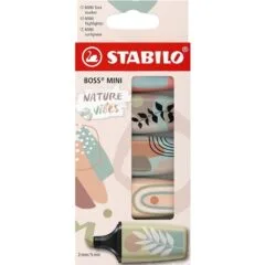 STABILO BOSS MINI BY NATURE VIBES CARDBOARD WALLET OF 5 PCS