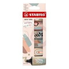 STABILO BOSS MINI NATURE VIBES CARDBOARD WALLET OF 6 PCS