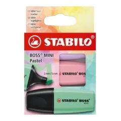 STABILO BOSS MINI PASTEL CARDBOARD WALLET OF 3 PCS