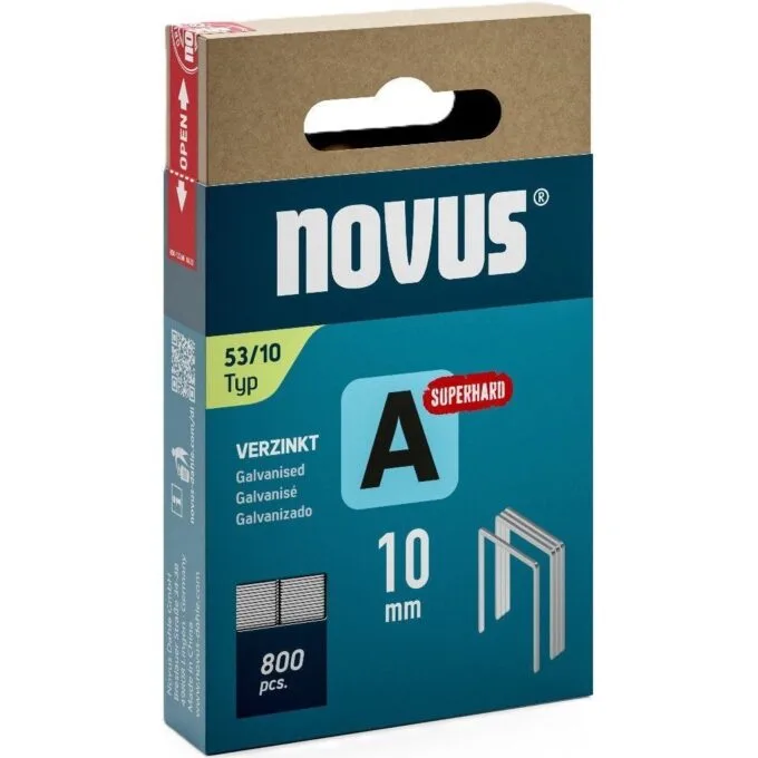 NOVUS STAPLES 53/10 800 PCS BOX — image 1