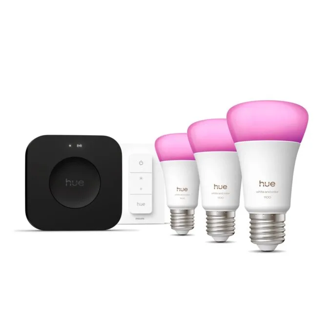 Philips Hue Bridge Pro + 3 x E27 + Dimmer switch — image 1