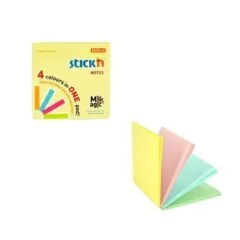 STICK N MAGIC PAD, 76X76MM 100 SHEETS PAD PASTEL ASSORTED