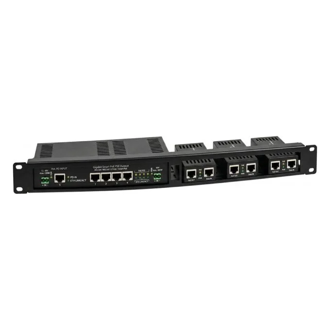 Z ALLNET 1HE Universal Built-in Floor for Small Devices / 1x Keystone Recording Color Black — image 1