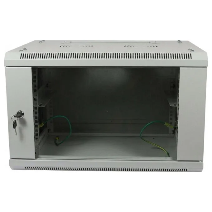ALLNET Netzwerkschrank 19" 9HE 1-teilig T450mm Lichtgrau zerlegt(Flat Pack) SMA-Serie — image 1