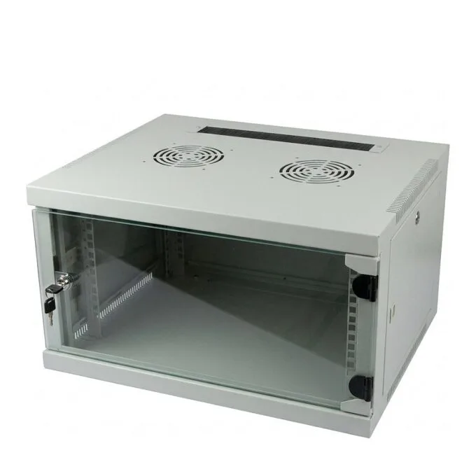 ALLNET Netzwerkschrank 19" 4HE 1-teilig T594/B541mm Lichtgrau SMQ-Serie — image 1